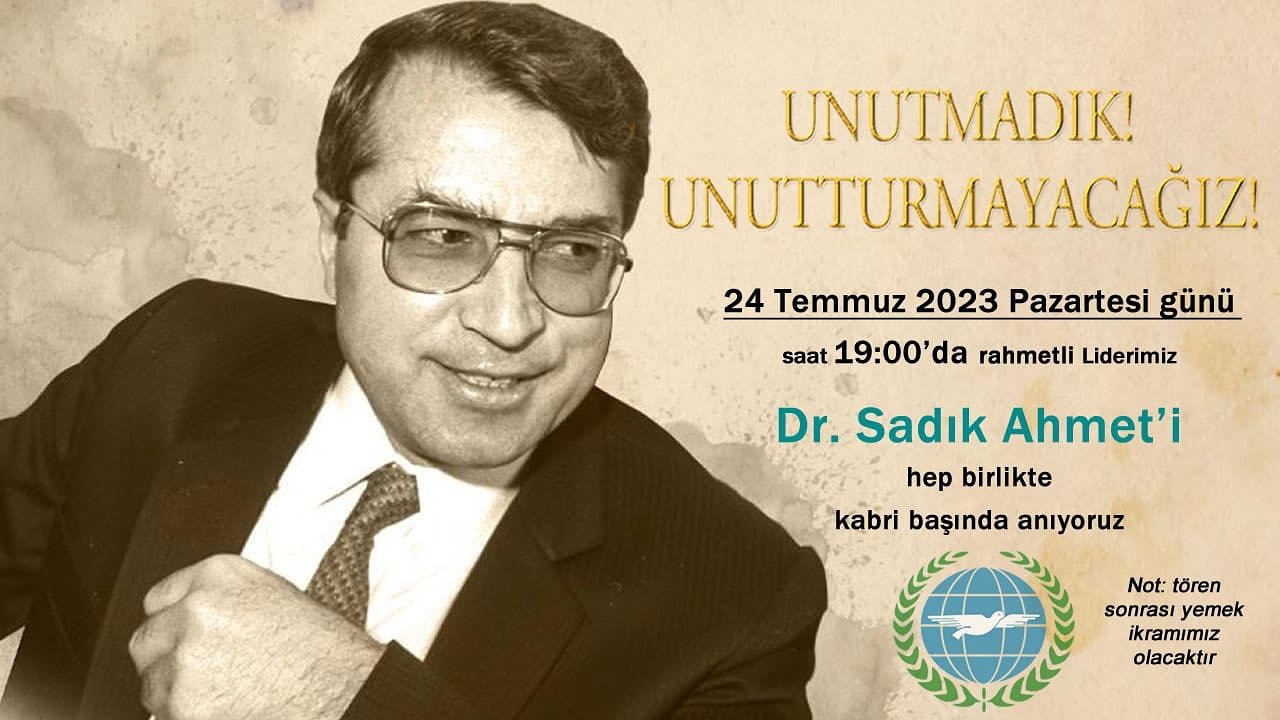 DEB Partisi, merhum Dr. Sadık Ahmet'i anma programı düzenleyecek
