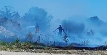 Gümülcine girişinde yangın çıktı