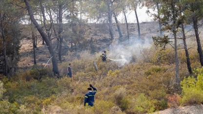 Sakız Adası'ndaki orman yangını büyük ölçüde kontrol altına alındı
