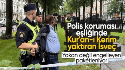 İsveç'te Kur'an-ı Kerim yakılmasına tepki gösterince polis müdahale etti