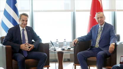 Cumhurbaşkanı Erdoğan, Başbakan Miçotakis'i kabul etti