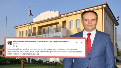Rıdvan Ahmet, yeni başkan Erdem Hüseyin'i tebrik etti