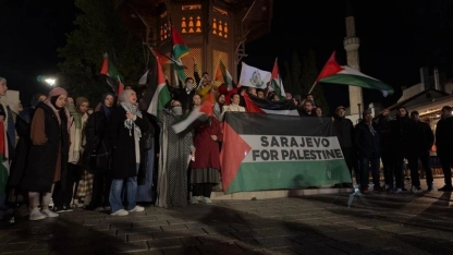 Saraybosna’da İsrail’in Gazze’deki hastane saldırısı protesto edildi