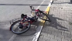 Otomobiliyle bisikletli çocuğa çarpıp kaçtı