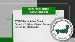 BTTDD Bursa Şubesi'nin organize ettiği öğrenci bursları için başvurular başladı 