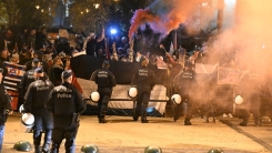 AB Liderler Zirvesi sırasında Filistinlilere destek gösterisi