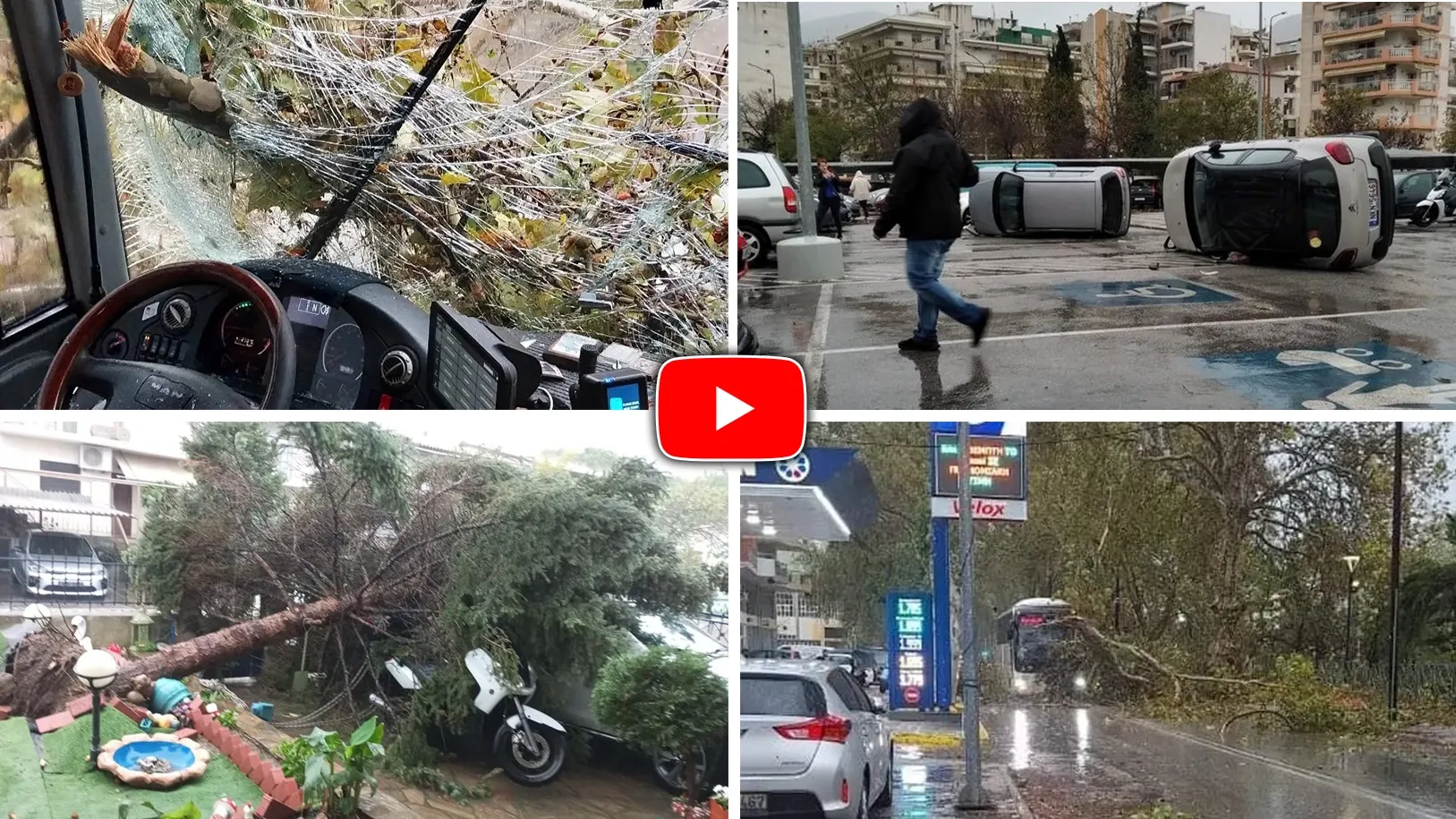 İskeçe'de hotum korkuttu: Ağaçlar ve arabalar devrildi