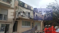 Balkon arabanın üzerine düştü