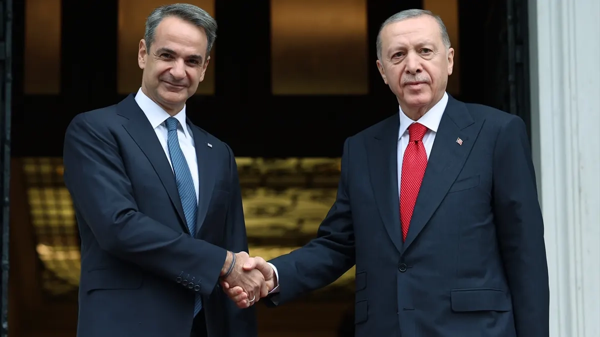 Türkiye Cumhurbaşkanı Erdoğan, Yunanistan Başbakanı Miçotakis'i kabul etti