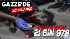 İsrail'in Gazze'ye düzenlediği saldırılarda öldürülenlerin sayısı 21 bin 978'e yükseldi