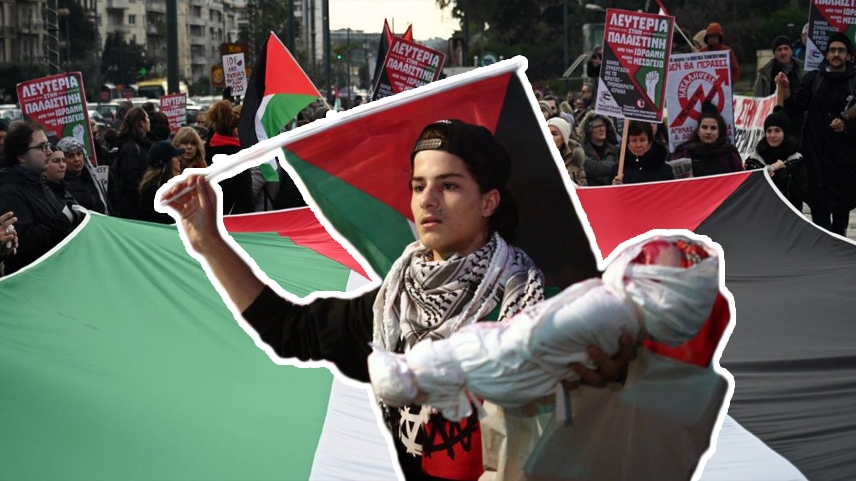 İsrail'in Filistin'e saldırıları Atina'da protesto edildi