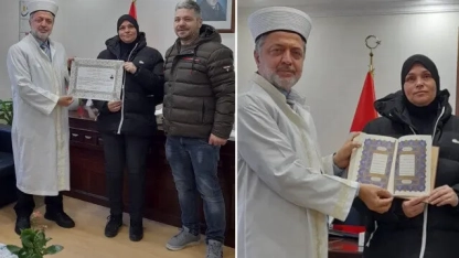Alman kadın Müslüman oldu 