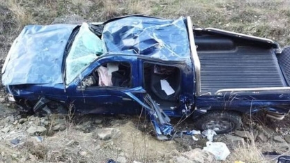 Tarım aracı yuvarlandı: 1 ölü