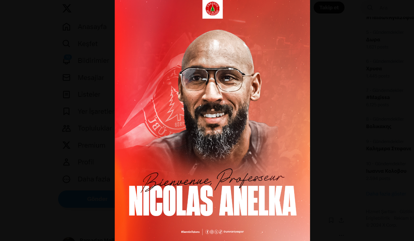 Nikolas Anelka, Ümraniyespor'un CEO'su oldu