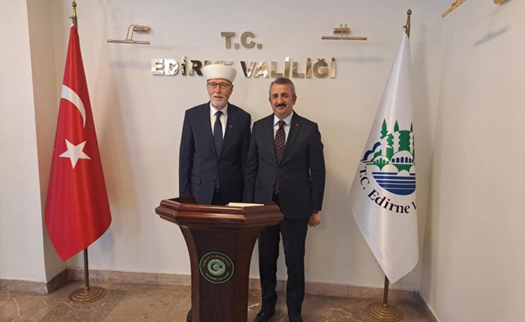 Gümülcine Müftüsü İbrahim Şerif'ten Edirne'ye ziyaret 