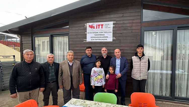 İsviçre Türk Toplumunun yardımıyla  tamamlanan konut ve konteynerler teslim edildi