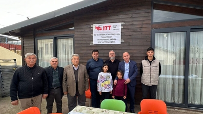 İsviçre Türk Toplumunun yardımıyla  tamamlanan konut ve konteynerler teslim edildi