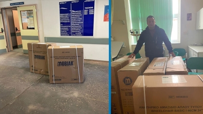 İş insanı Ercan Mümin hastaneye tekerlekli sandalye bağışladı