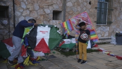 Yunanistan'da uçurtmalar "özgür Filistin" için uçuruldu