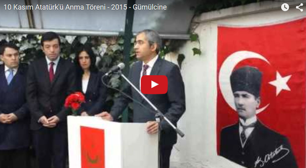 10 Kasım Atatürk'ü Anma Töreni - 2015 - Gümülcine