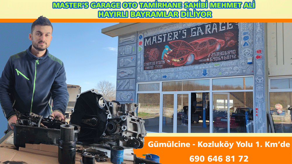 MASTER’S GARAGE Tamirhanesi sahibi MEHMET ALİ’den bayram tebriği