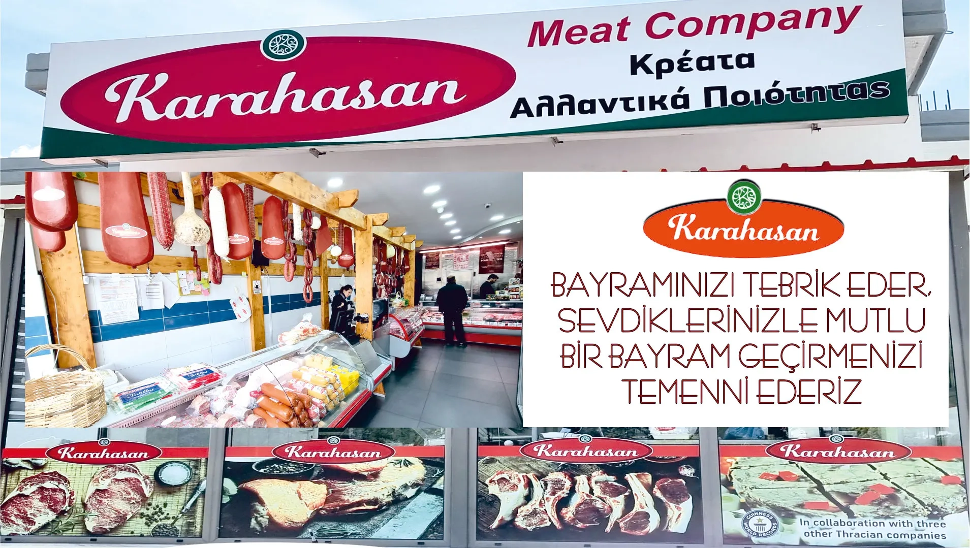 Karahasan Et Ürünleri sahibi ve çalışanları hayırlı ve huzurlu bayramlar diler