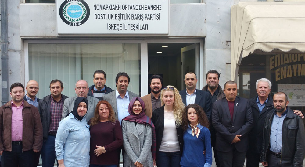 İskeçe Türk Birliği’nden DEB Partisi İskeçe İl Teşkilatı’na ziyaret