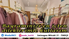 İskeçe'de bulunan Kadın Giyim Mağazası "MODA İNCİ" Ramazan Bayramınızı kutlar, hayırlı bayramlar diler