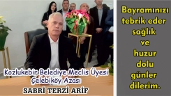 Kozlukebir Belediye Meclis Üyesi Sabri Terzi Arif’ten bayram mesajı