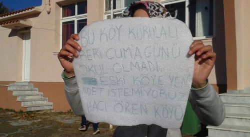 Hacıören’de “Cuma günü okul” kararına tepki devam ediyor!