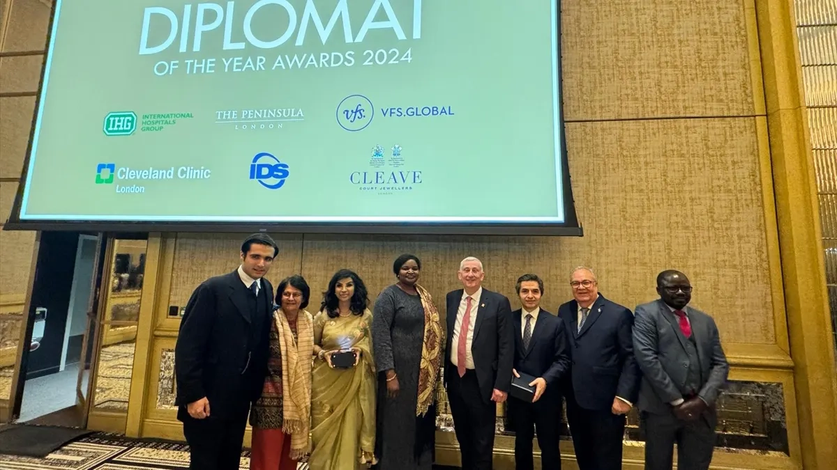 Türk Büyükelçi'ye “Avrasya ve Balkanlar Bölgesinden Yılın Diplomatı” ödülü