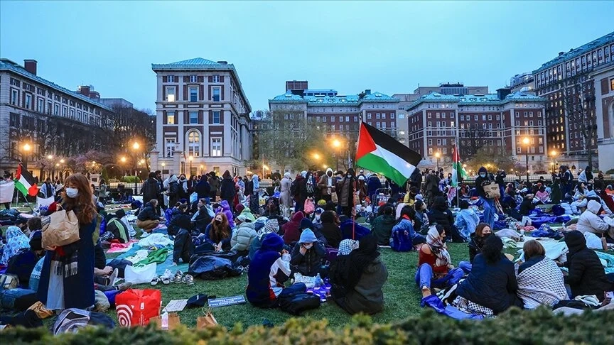 ABD'nin Columbia Üniversitesinde süren Gazze protestoları diğer okullara da yayılıyor