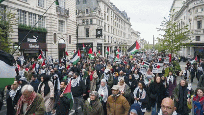 Avrupa'da Filistin halkına destek için yürüyüşler düzenlendi