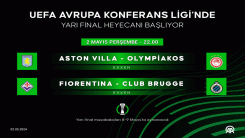 UEFA Avrupa Konferans Ligi'nde yarı final ilk maçları başlıyor