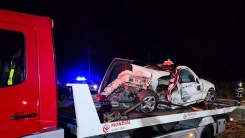 İskeçe'de kaza: Şiddetli çarpışmada araçlar tanınmaz hale geldi