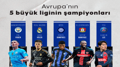Avrupa’nın 5 büyük liginin şampiyonları