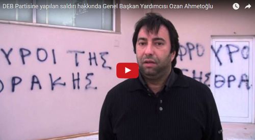 DEB Partisi Genel Başkan Yardımcısı Ozan Ahmetoğlu'nun parti binasına yapılan saldırı hakkında açıklaması