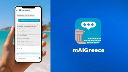 'mAiGreece' dijital asistan uygulaması kullanımda