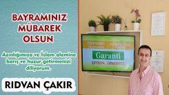 Muhasebeci-Sigortacı Rıdvan Çakır, bayramınızı kutlar