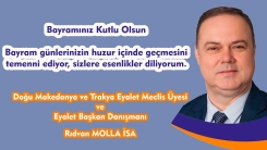 DMT Eyalet Başkan Danışmanı Rıdvan Molla İsa'dan bayram mesajı