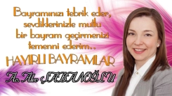 Avukat ALEV ŞABANOĞLU hayırlı bayramlar diler