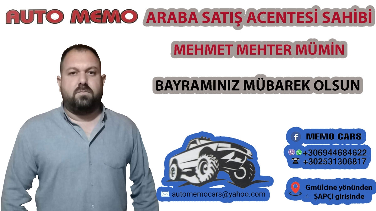 AUTO MEMO CARS ailesi, kurban bayramınızı kutlar