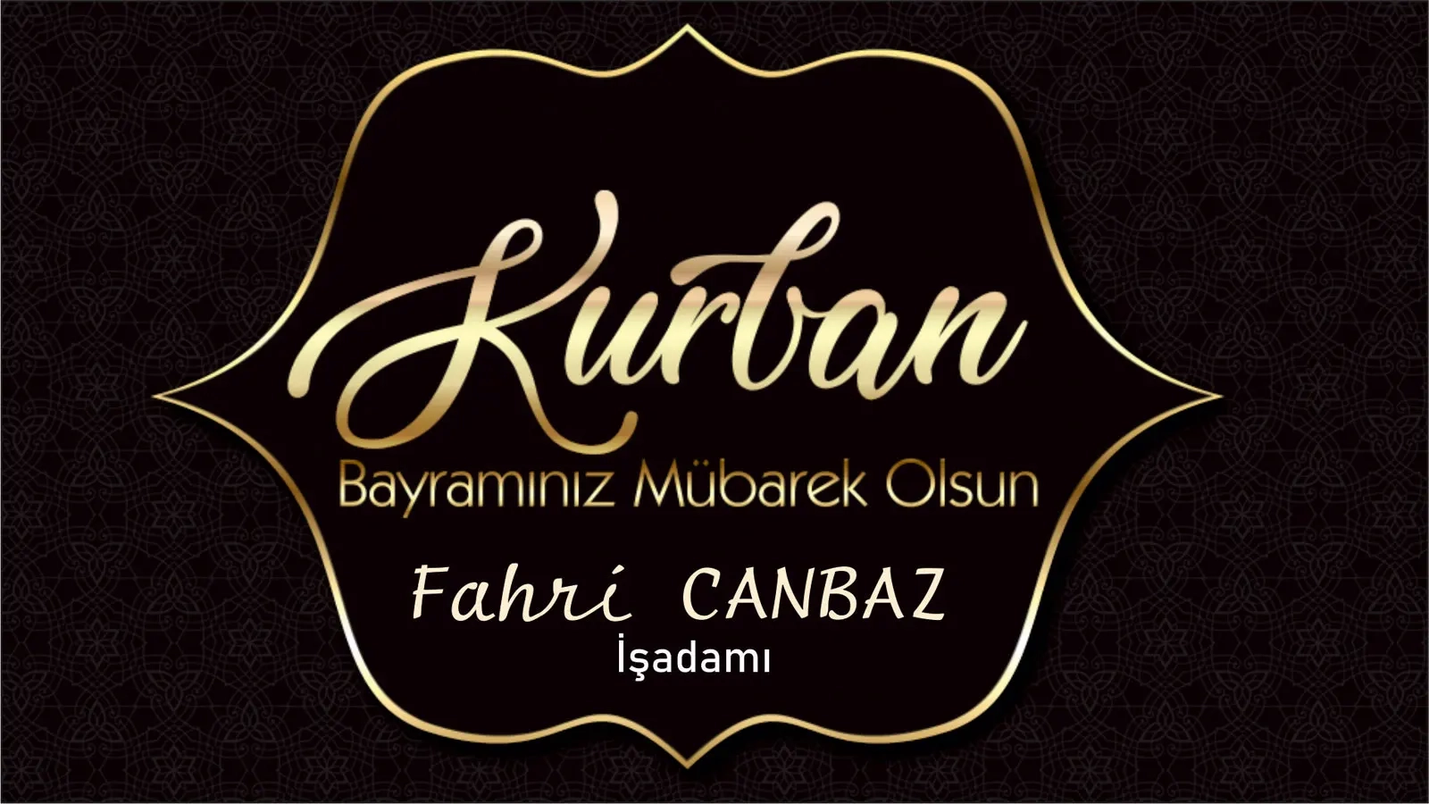 İskeçeli İşadamı FAHRİ CANBAZ Kurban bayramınızı tebrik eder 