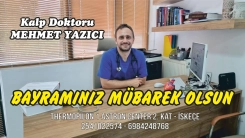 Kalp Doktoru MEHMET YAZICI bayramınızı en içten dilekleriyle kutlar, hayırlı bayramlar diler