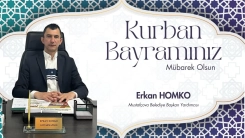 Mustafçova Belediye Başkan Yardımcısı ERKAN HOMKO Kurban Bayramınızı kutlar, hayırlı bayramlar diler