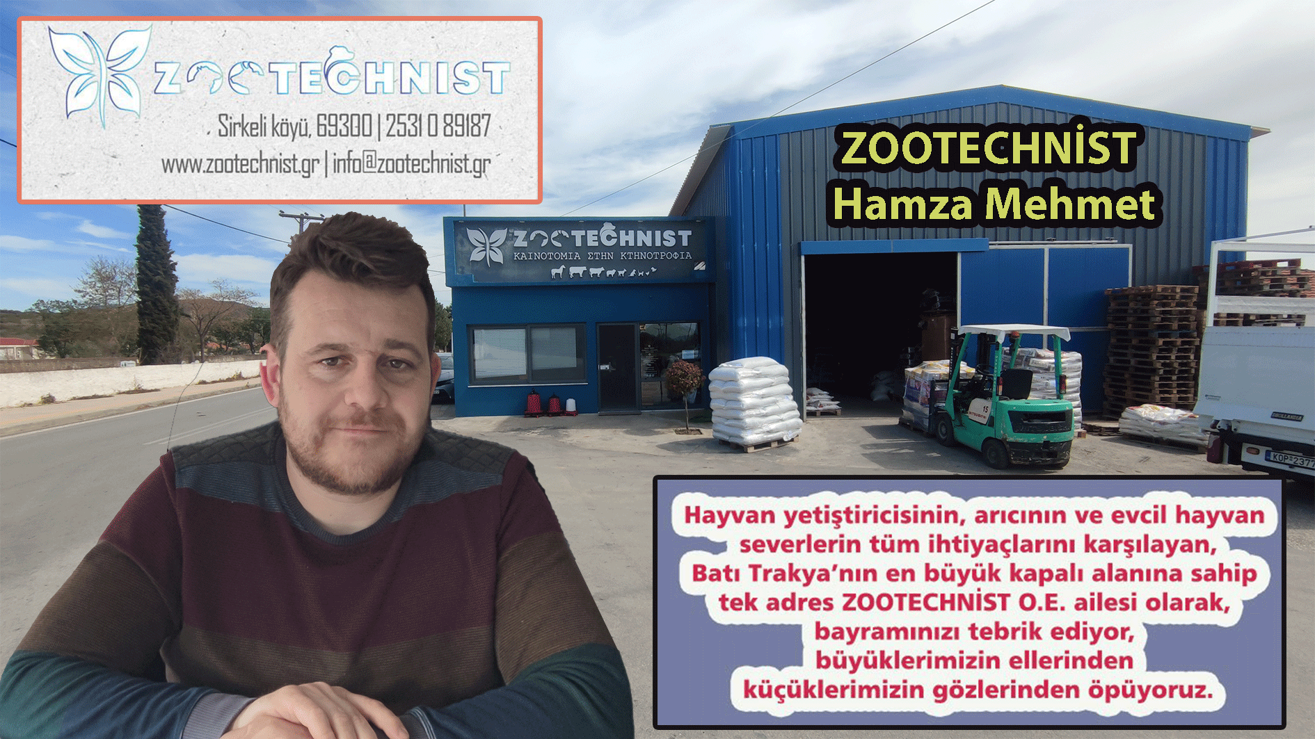Zootechnist Hamza Mehmet'ten bayram tebriği