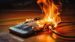 Telefonu şarjdayken uyudu, bacağı yandı