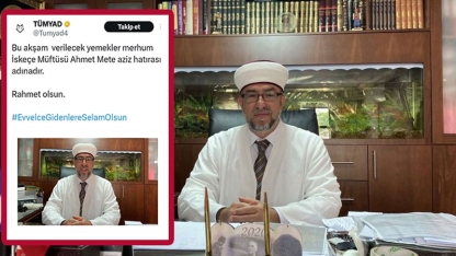 TÜMYAD merhum İskeçe Müftüsü Mete anısına yemek dağıttı