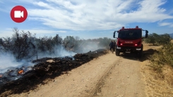 Gümülcine’de eski Kalfa yolu bölgesinde yangın çıktı