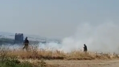 Satıköy girişinde kırsal alanda yangın çıktı